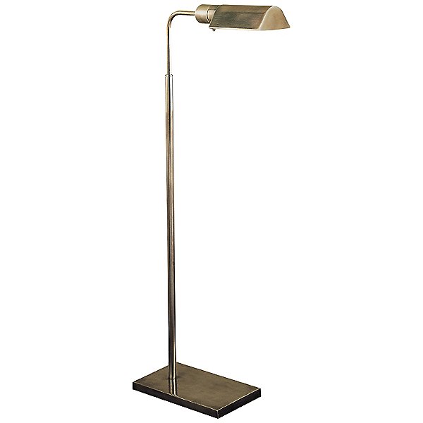 Visual Comfort Studio Adjustable Floor, Antique Brass Apothecary Floor Lamp