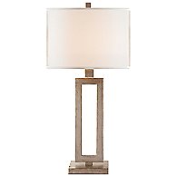 Mod Tall Table Lamp (Burnished Silver w/ Linen) - OPEN BOX
