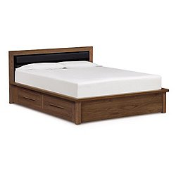 Moduluxe 35-Inch Storage Bed with Leather Headboard