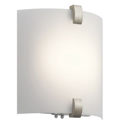 10795 LED Wall Sconce by Kichler Color White Finish Brushed Nickel 10795NILED