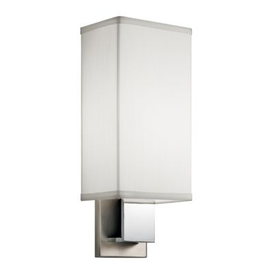 10438 LED Wall Sconce by Kichler Color White Finish Brushed Nickel 10438NCHLED