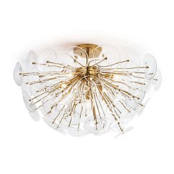 Poppy Glass Semi-Flush Mount Celing Light