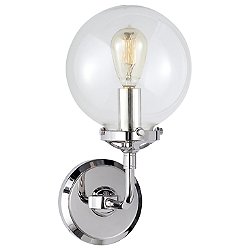 Bistro Clear Glass Wall Sconce