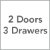 2-Doors Left/3-Drawers Right