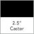 2.5 In. Caster/Black Yoke/Hardfloors & Carpet