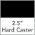 2.5in Braking Caster/Blk Yoke/HardfFloor or Carpet