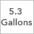 5.3 Gallons