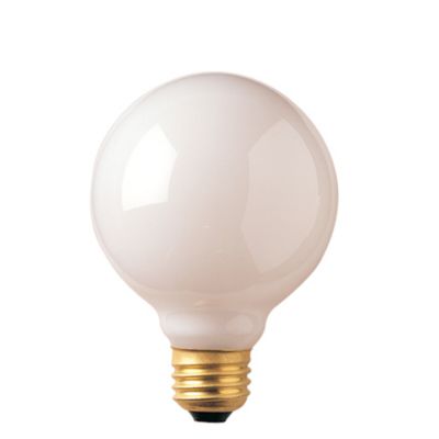25W 120V G25 E26 White Bulb by Bulbrite Finish White 393002