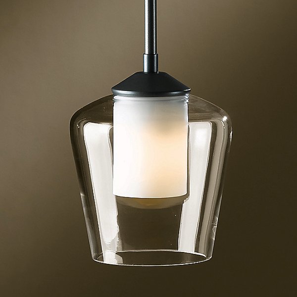 Simple Adjustable Pendant Light with Double Glass