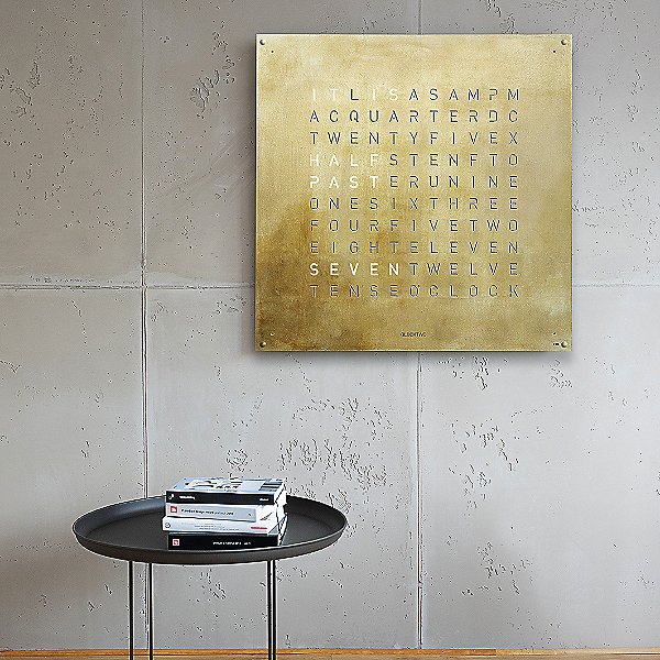 QLOCKTWO Creator's Edition Gold Wall Clock