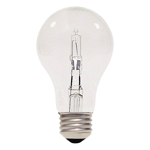 43W 120V A19 E26 Clear Halogen Bulb (2-PACK)