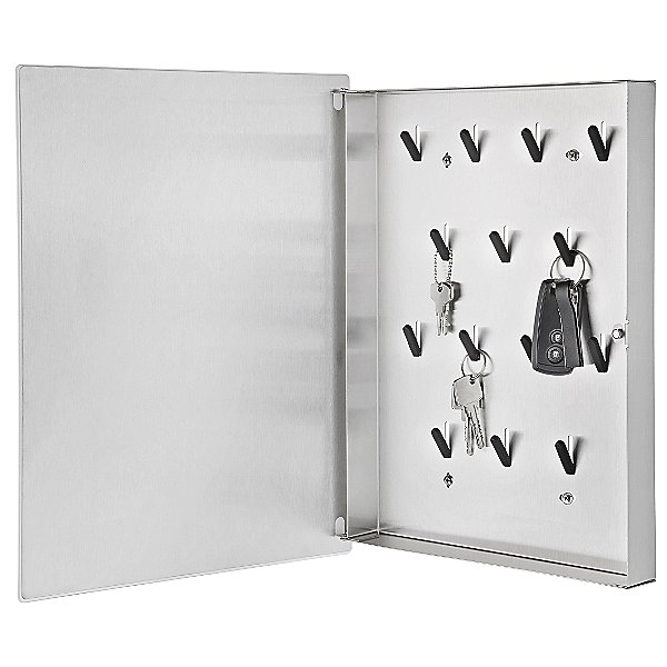 Velio Glass Magnet Board Organizer with Hooks